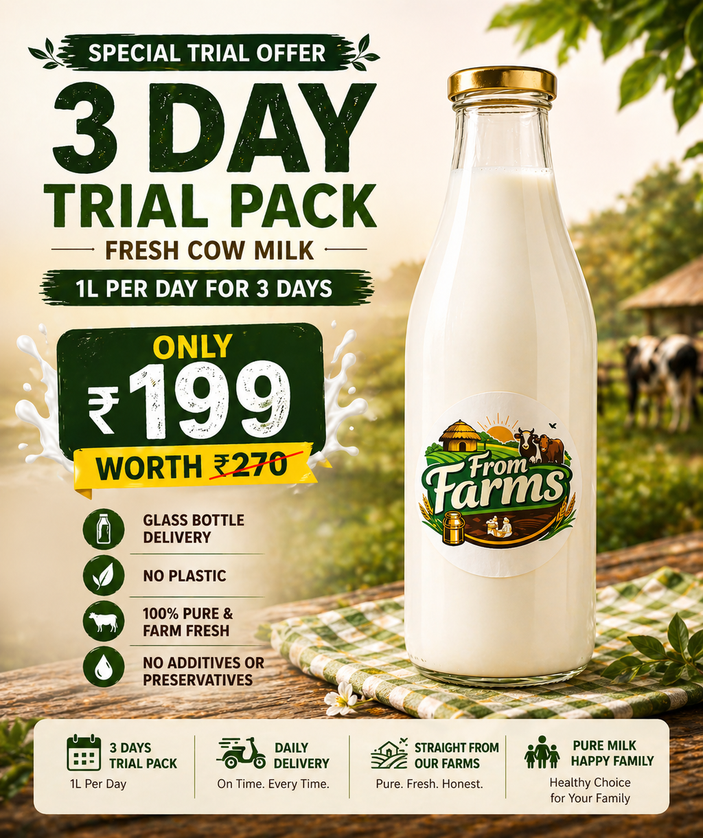 3 Day Trial Pack - From Farms (Fresh Cow Milk)