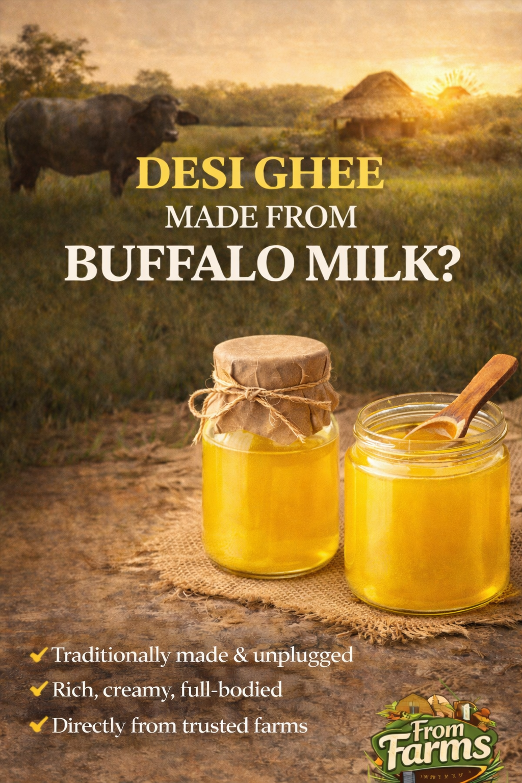 Pure Desi Buffalo Ghee – From Farms