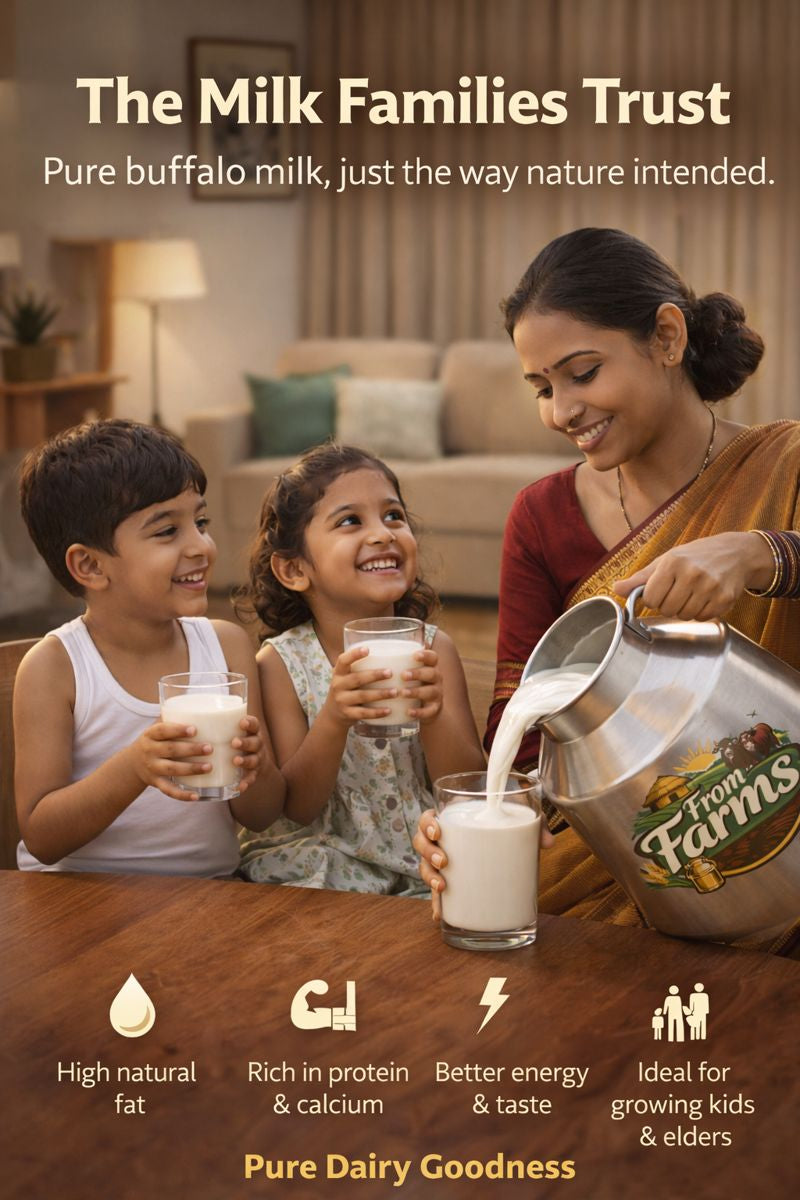 Pure Fresh Buffalo Milk (Bhais ka Doodh) – From Farms