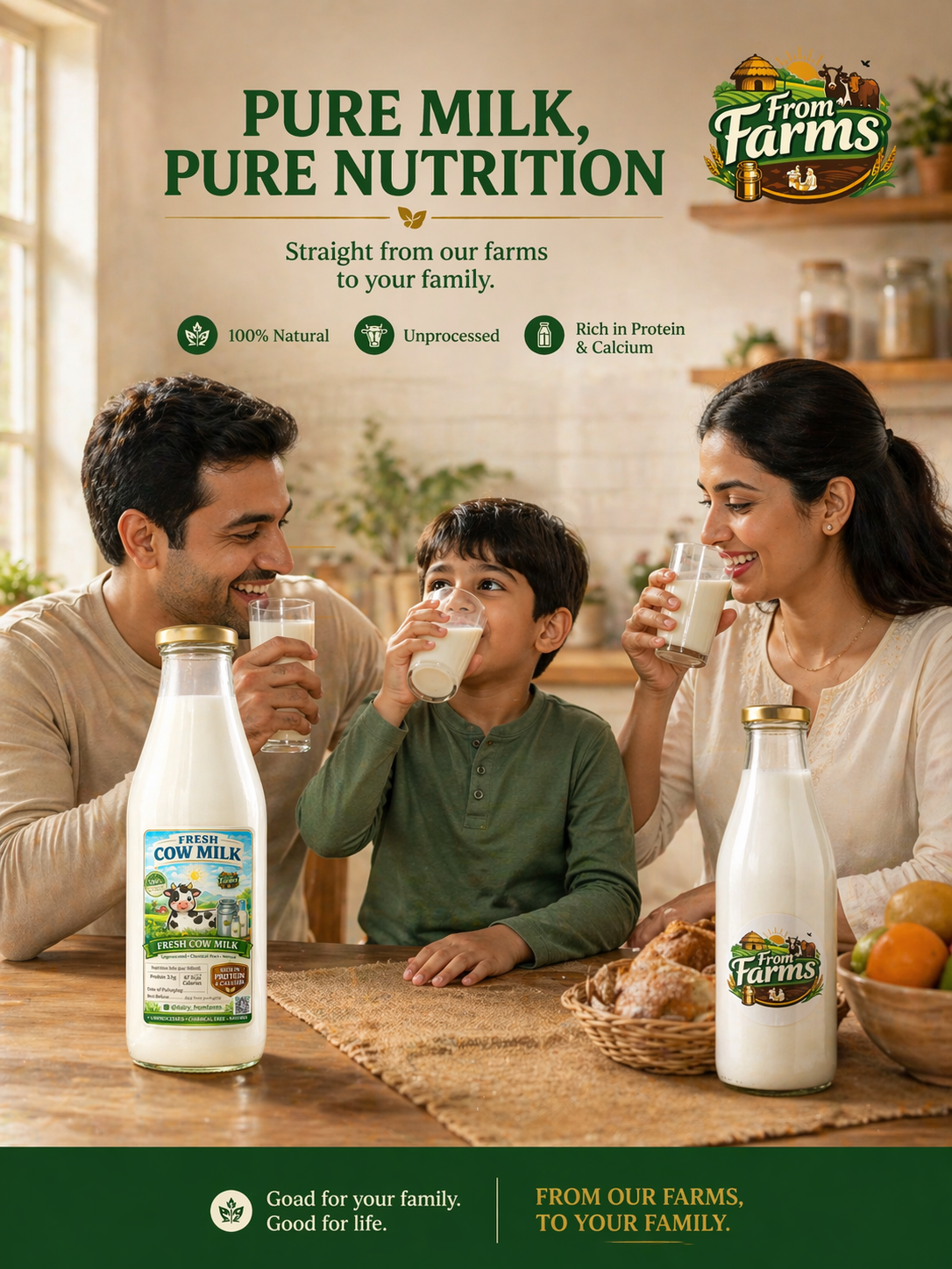 Natural Fresh Cow Milk – From Farms